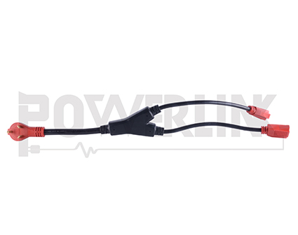 RV Y Adapter 30A Plug to Two 15A Connectors