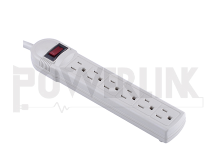 6 Outlets Surge Protector Power Strip, 90J