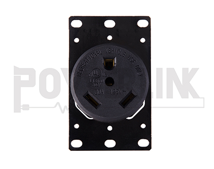 30A RV Flush Mounting Receptacle