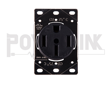 50A RV Flush Mounting Receptacle