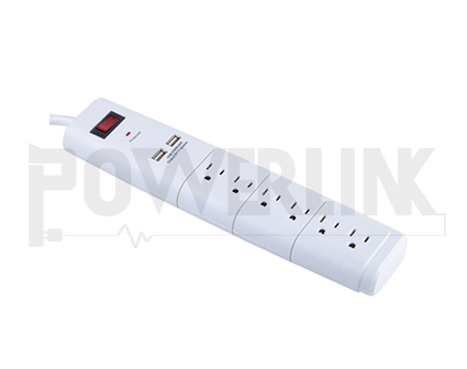 6 OUTLET POWER STRIP WITH USB PORTS