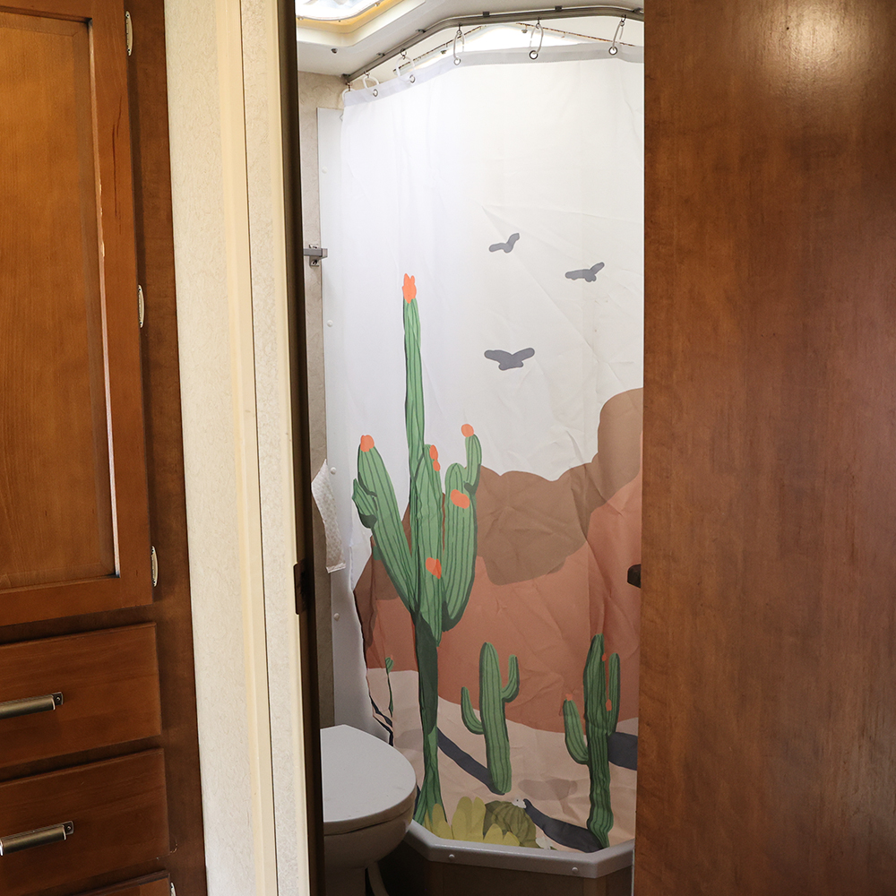 Shower Curtain Inside RV