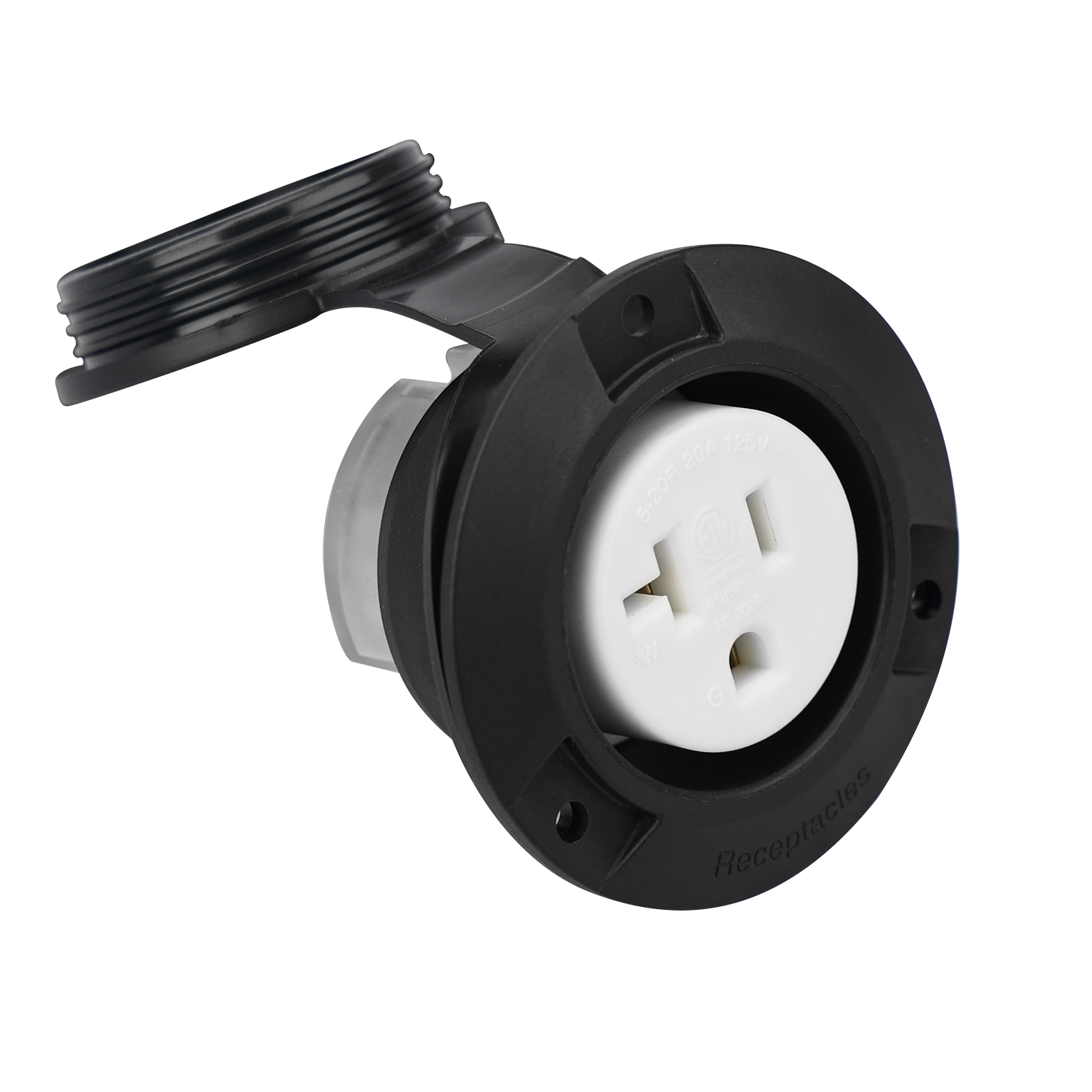 NEMA 5-20R ,20A 125V OUTLET FOR  GENERATOR RV WITH WATERPROOF CAP