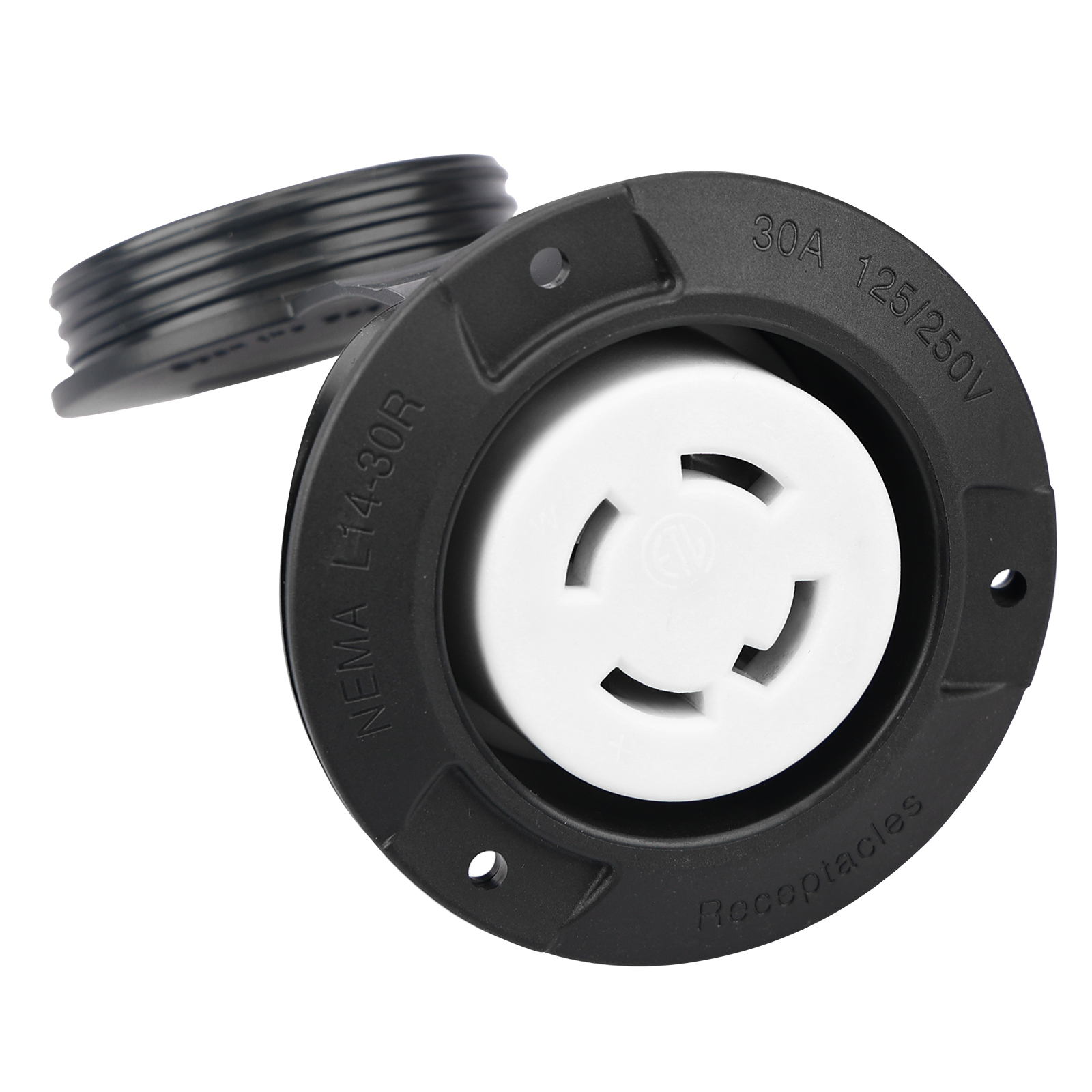 NEMA L14-30R ,30A 125/250V OUTLET FOR GENERATOR RV WITH WATERPROOF CAP